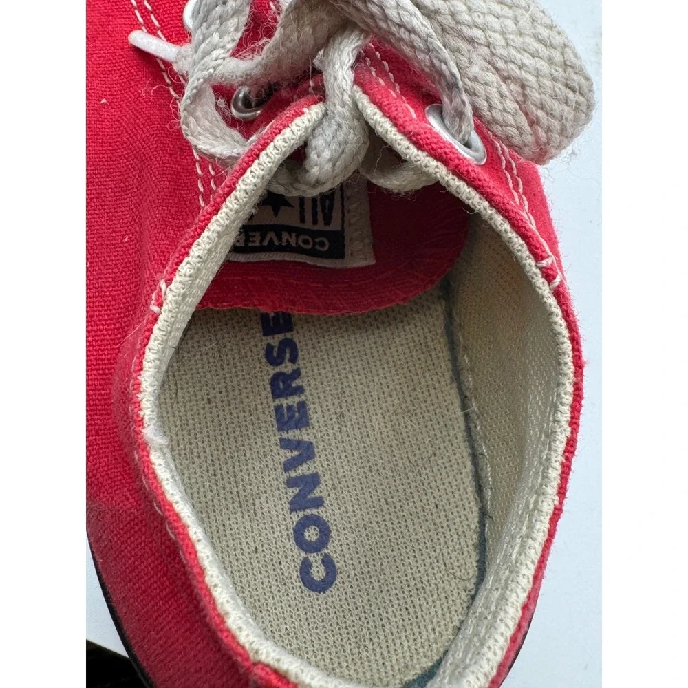 Converse Chuck Taylor All Star Low Top Red Canvas Infant Sneakers Size 10 7J236